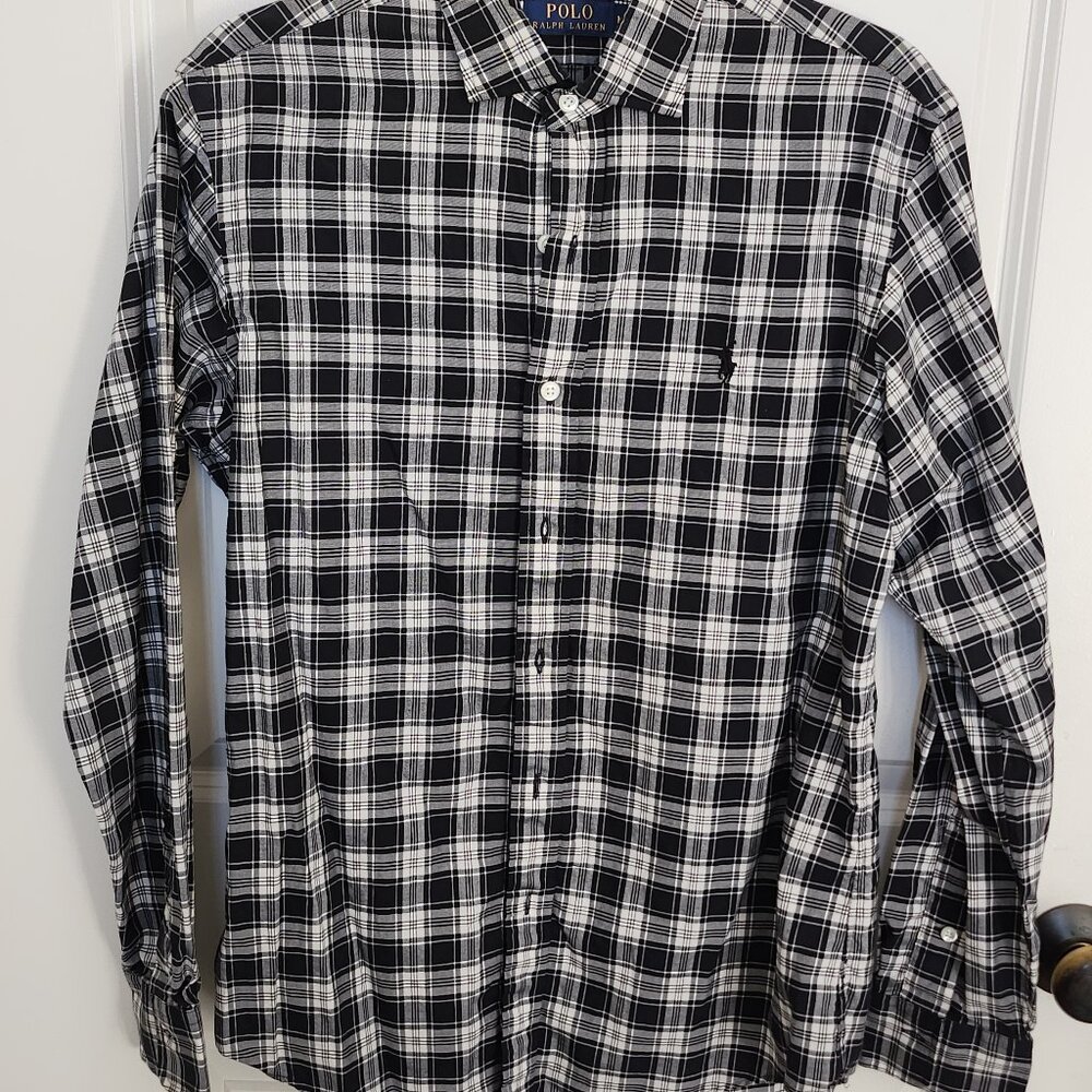Black & White Polo by Ralph Lauren Button Down - Size M